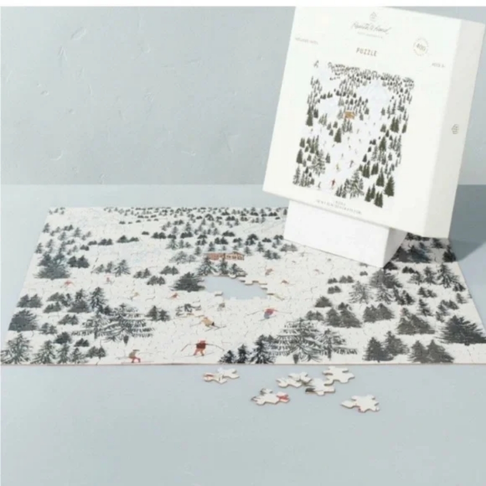 Hearth and Hand Winter ski scene puzzle